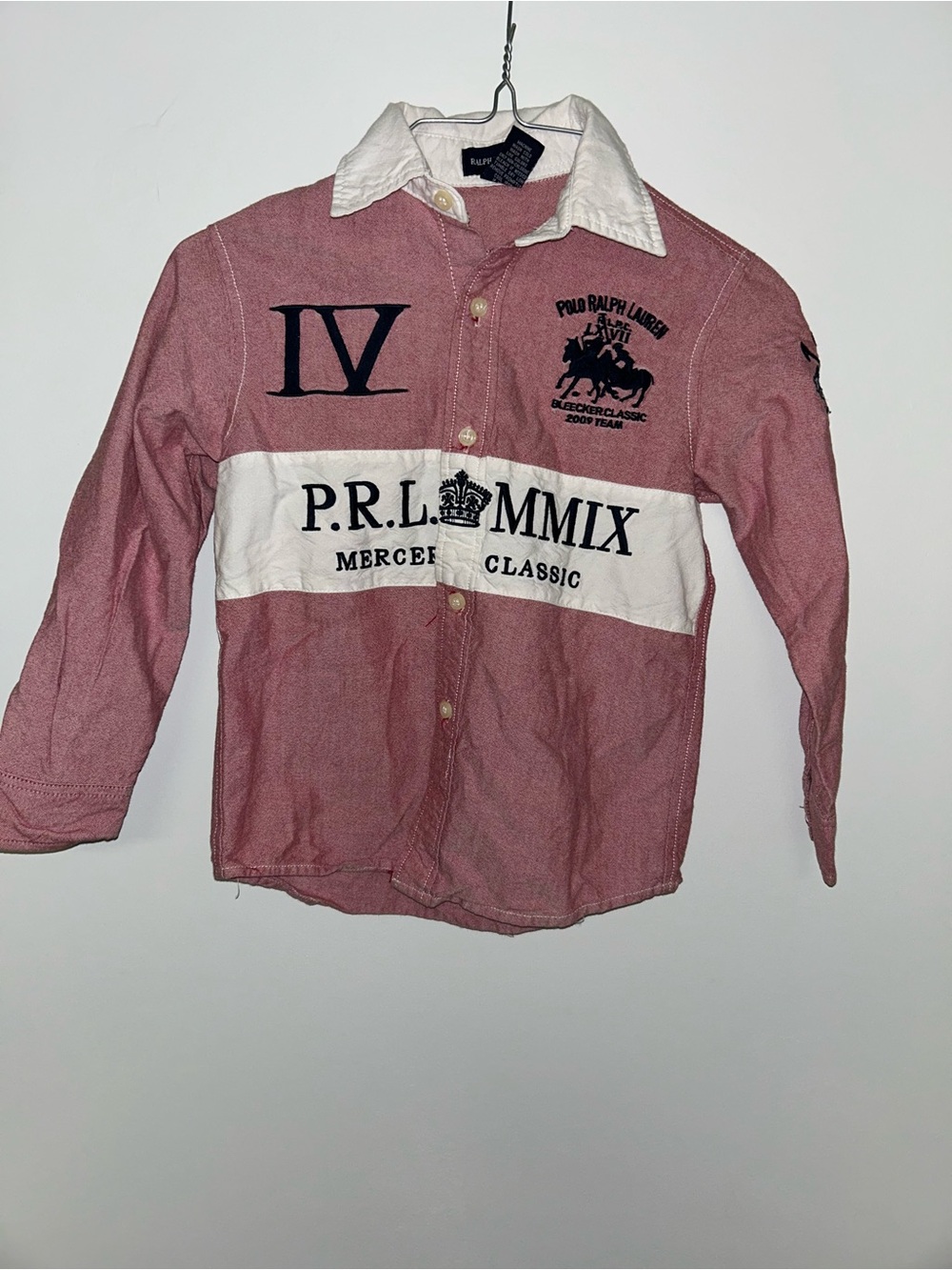 Polo by Ralph Lauren Kids 4T Red & White Rugby Shirt Jacket